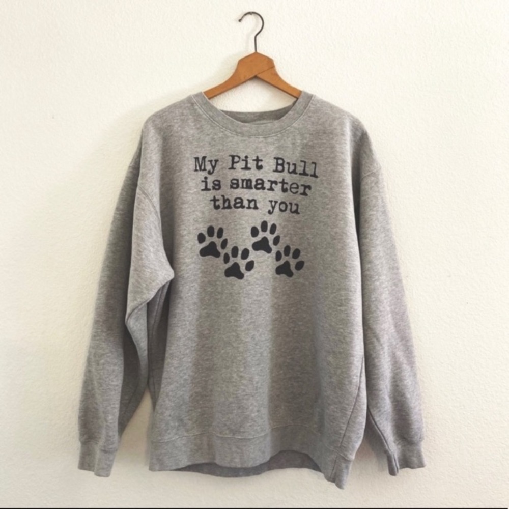 Bit-bull dog Graphic Crewneck Sweatshirt